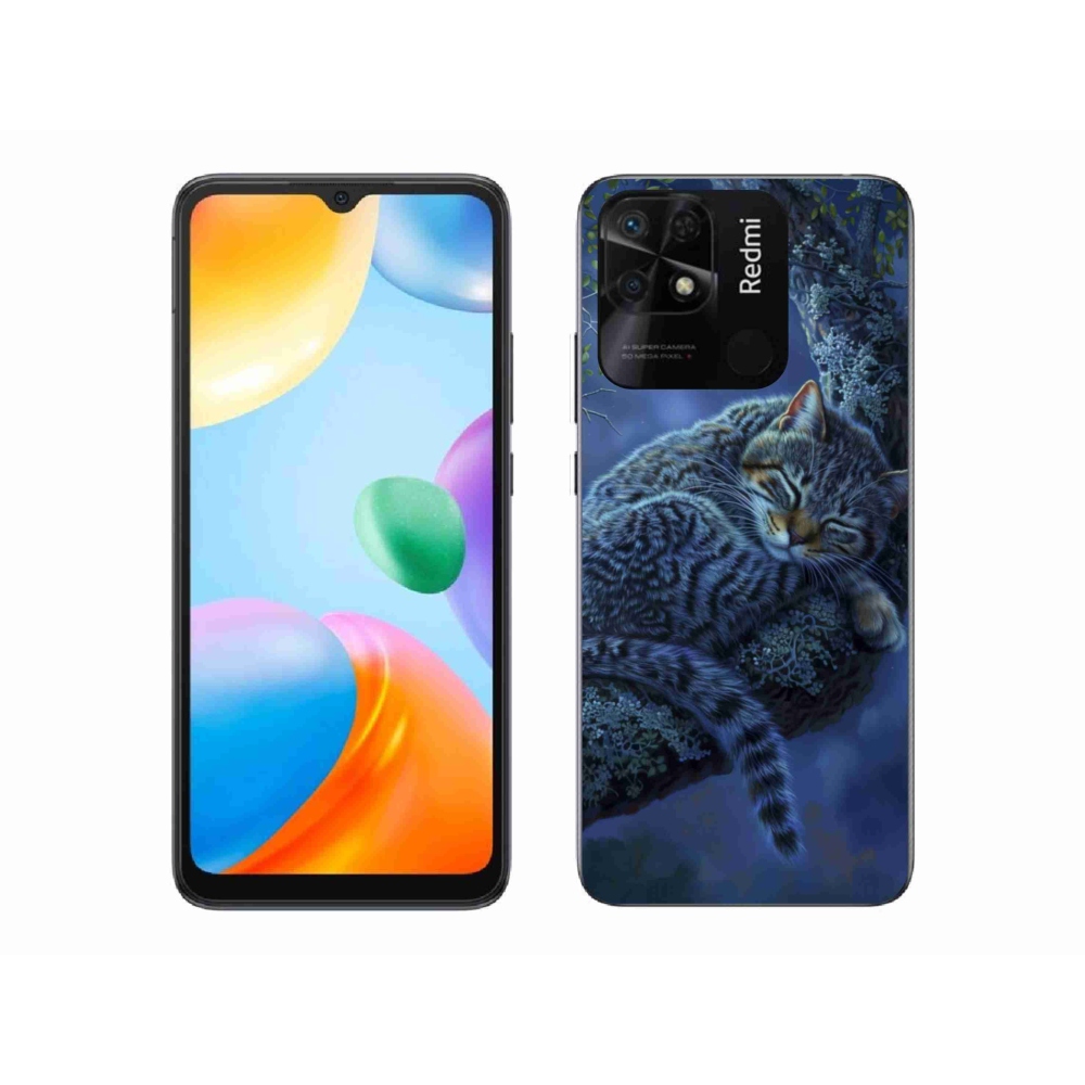 Gelový kryt mmCase na Xiaomi Redmi 10C - spící kočka
