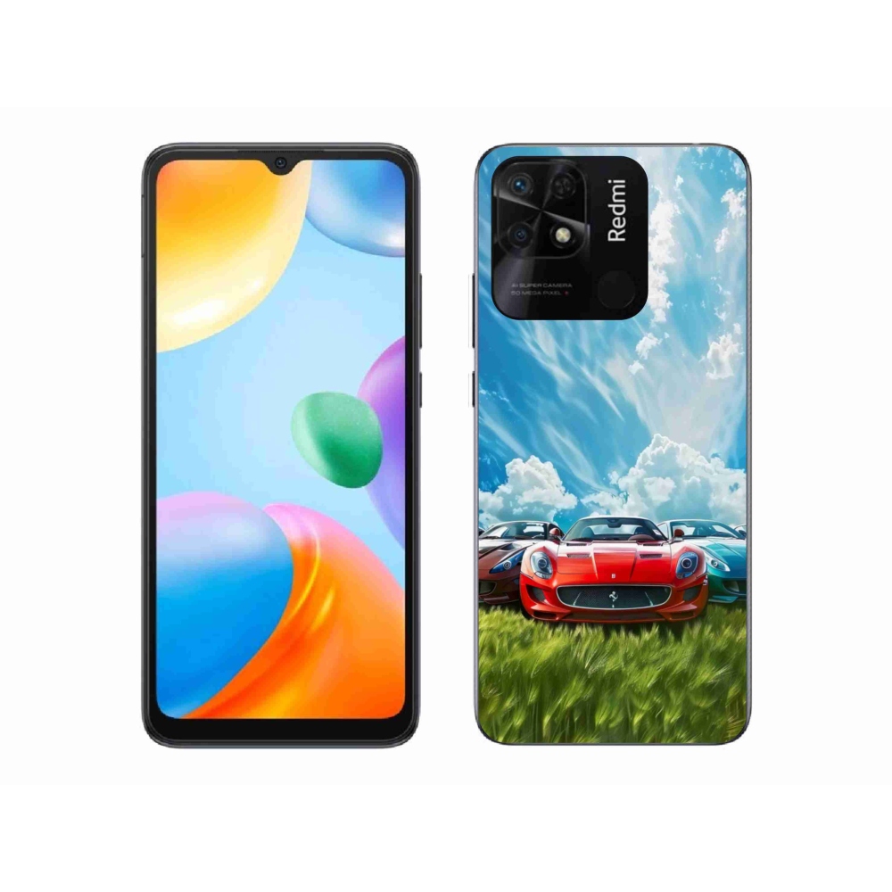 Gelový kryt mmCase na Xiaomi Redmi 10C - sportovní vozy
