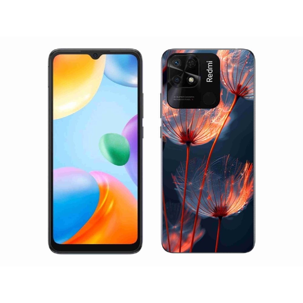 Gelový kryt mmCase na Xiaomi Redmi 10C - světélkující chmýří