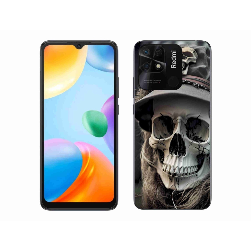 Gelový kryt mmCase na Xiaomi Redmi 10C - temná lebka