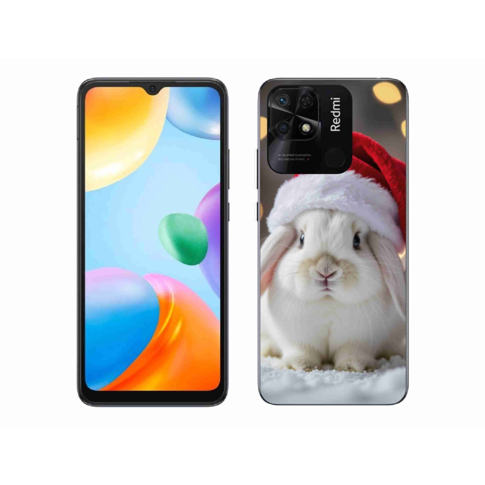 Gelový kryt mmCase na Xiaomi Redmi 10C - vánoční králík