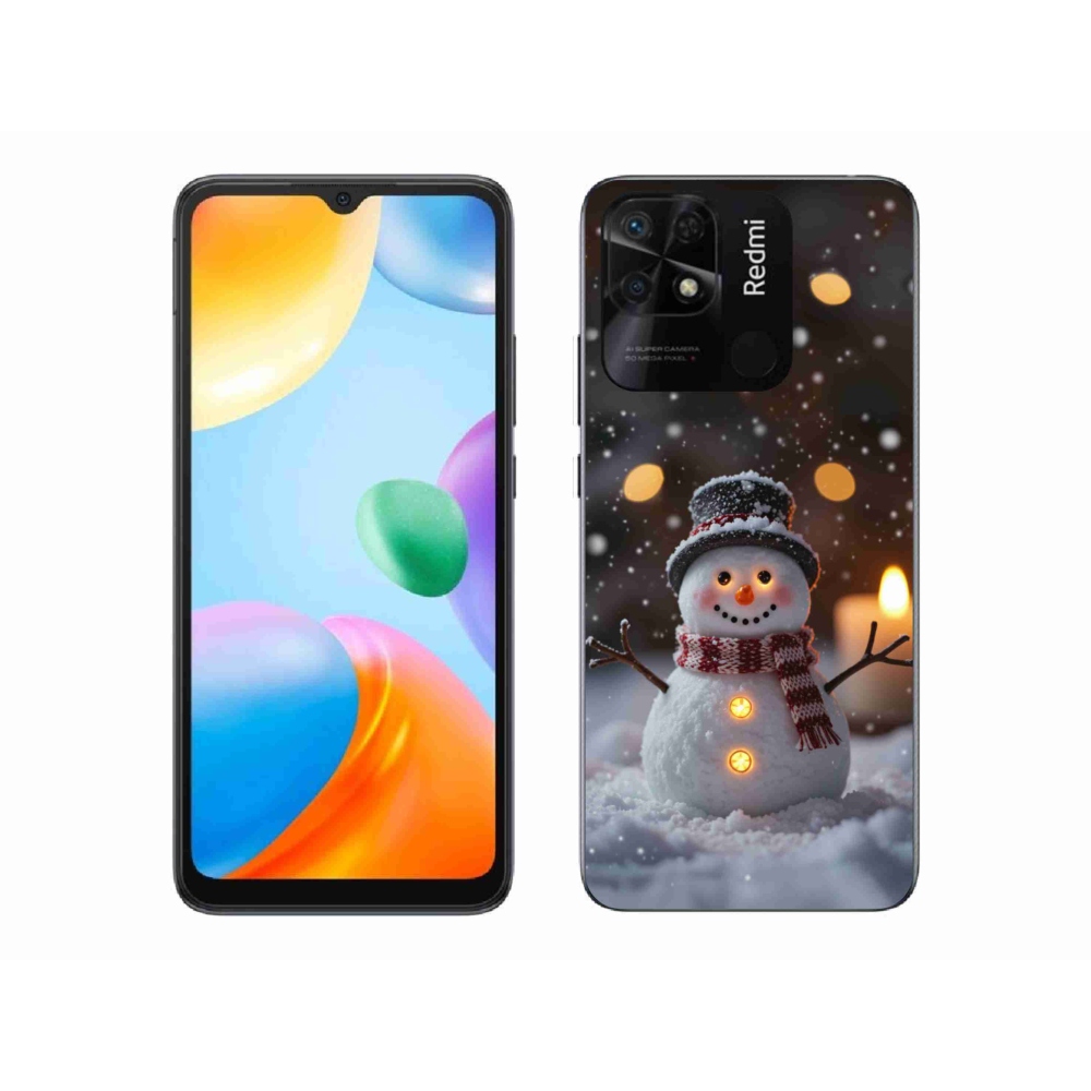 Gelový kryt mmCase na Xiaomi Redmi 10C - veselý sněhulák