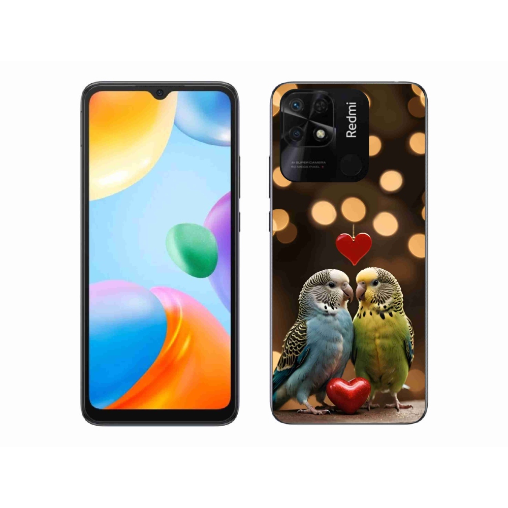 Gelový kryt mmCase na Xiaomi Redmi 10C - zamilovaní papoušci