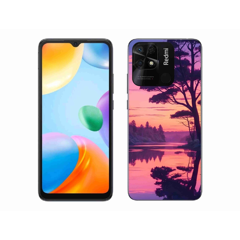Gelový kryt mmCase na Xiaomi Redmi 10C - západ slunce nad jezerem