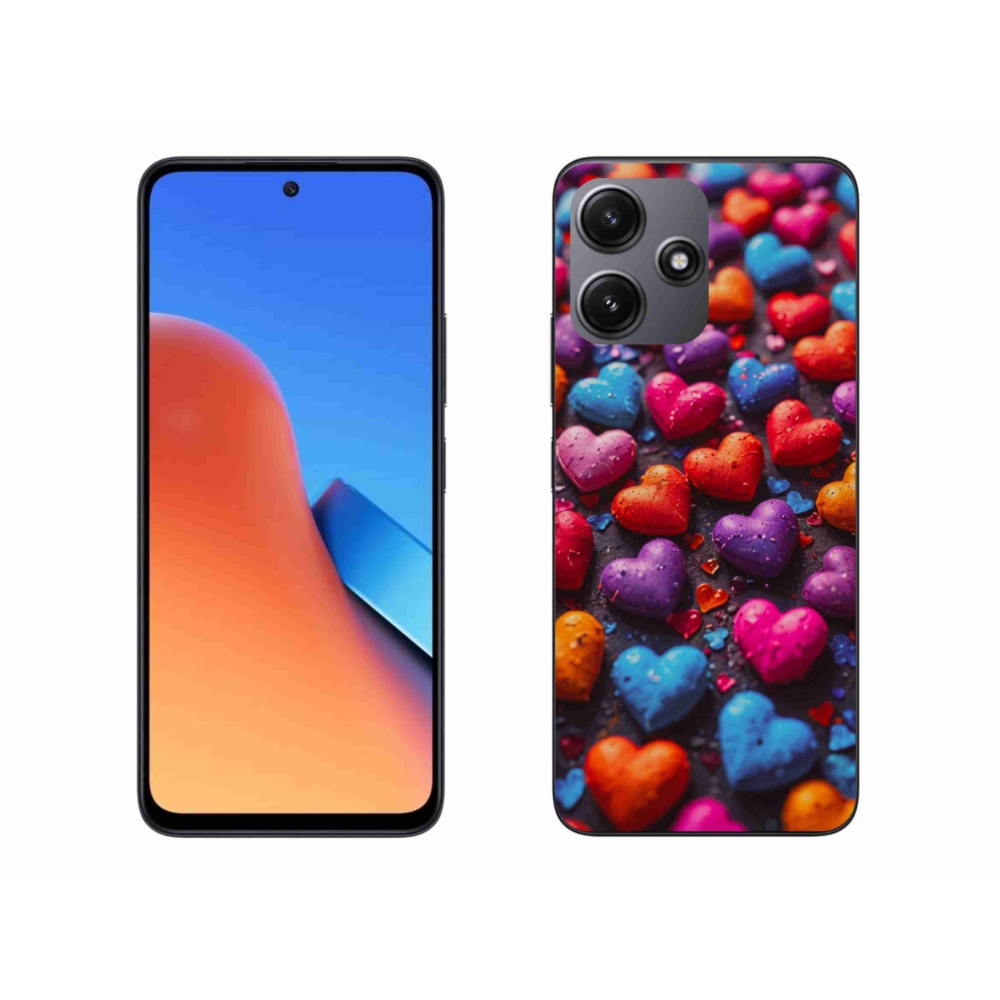 Gelový kryt mmCase na Xiaomi Redmi 12 5G - barevná srdce