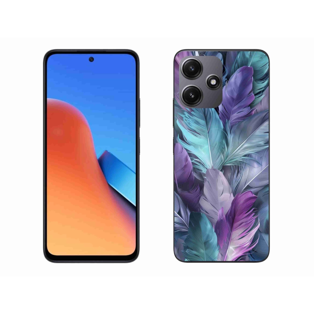 Gelový kryt mmCase na Xiaomi Redmi 12 5G - barevné peří 2