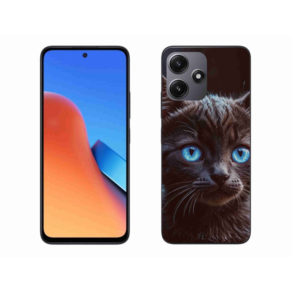 Gelový kryt mmCase na Xiaomi Redmi 12 5G - černé kotě 2