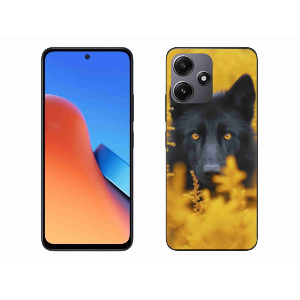 Gelový kryt mmCase na Xiaomi Redmi 12 5G - černý vlk 2