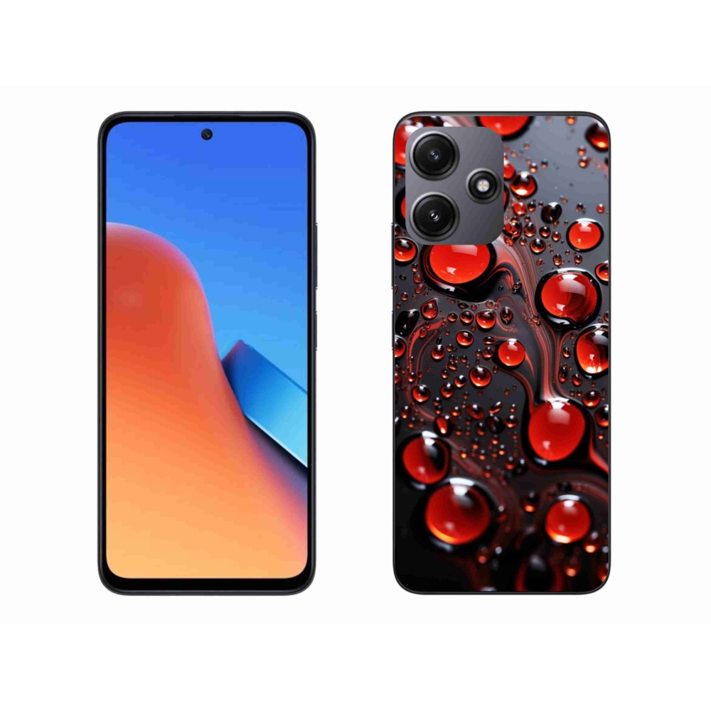 Gelový kryt mmCase na Xiaomi Redmi 12 5G - červené kapky 2