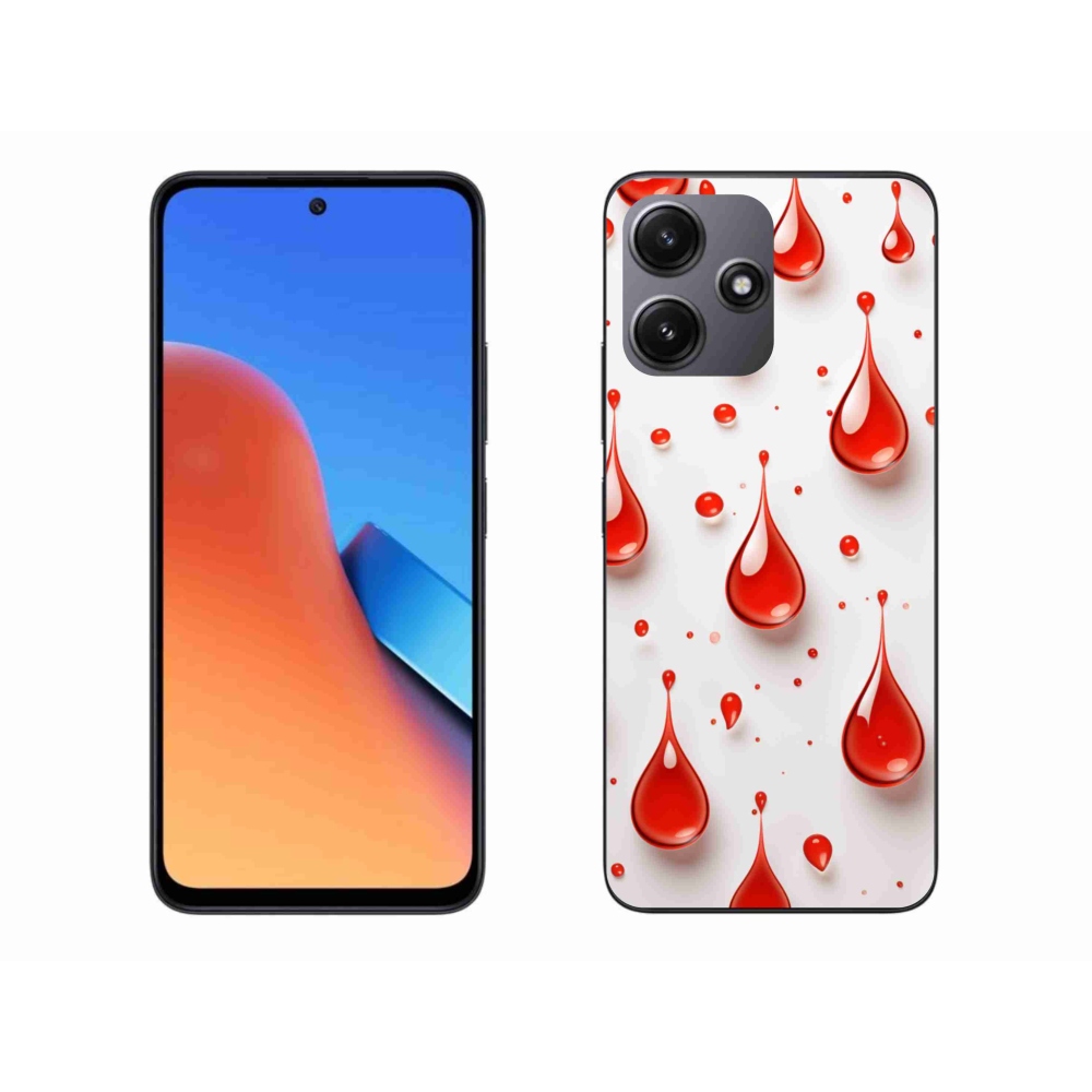 Gelový kryt mmCase na Xiaomi Redmi 12 5G - červené kapky