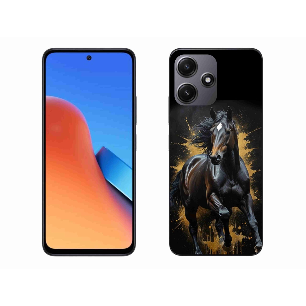 Gelový kryt mmCase na Xiaomi Redmi 12 5G - elegantní černý hřebec