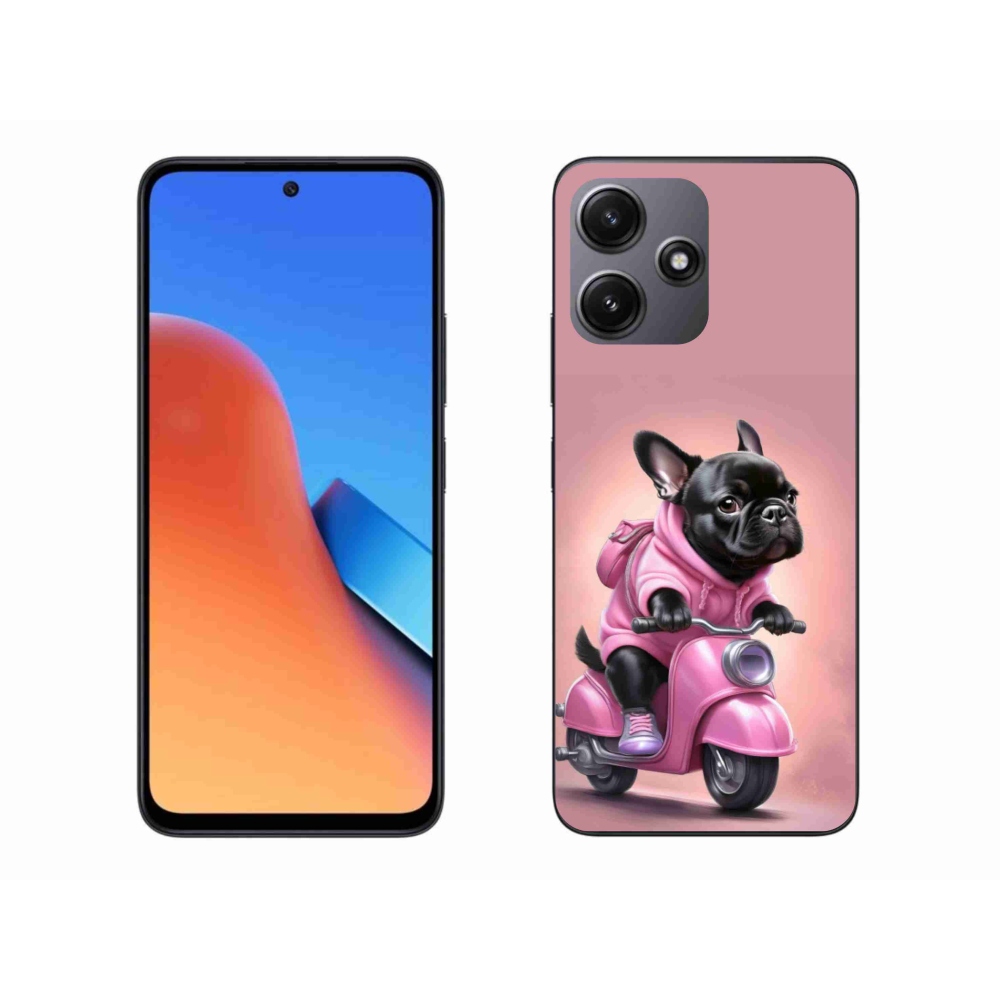 Gelový kryt mmCase na Xiaomi Redmi 12 5G - francouzský buldoček na skútru