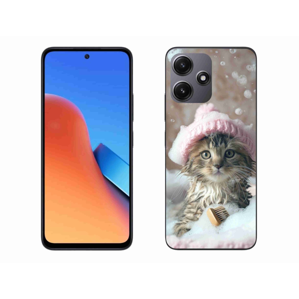 Gelový kryt mmCase na Xiaomi Redmi 12 5G - kotě a koupel