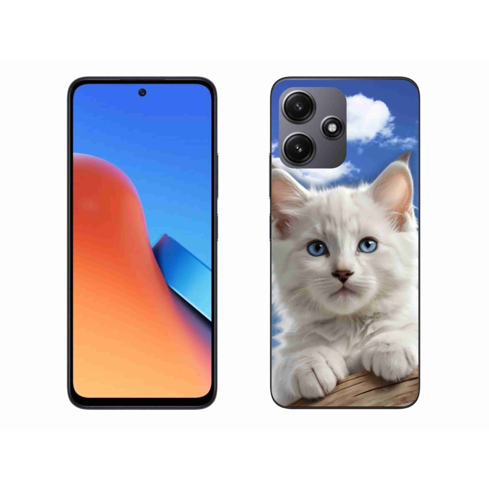 Gelový kryt mmCase na Xiaomi Redmi 12 5G - kotě a oblaka