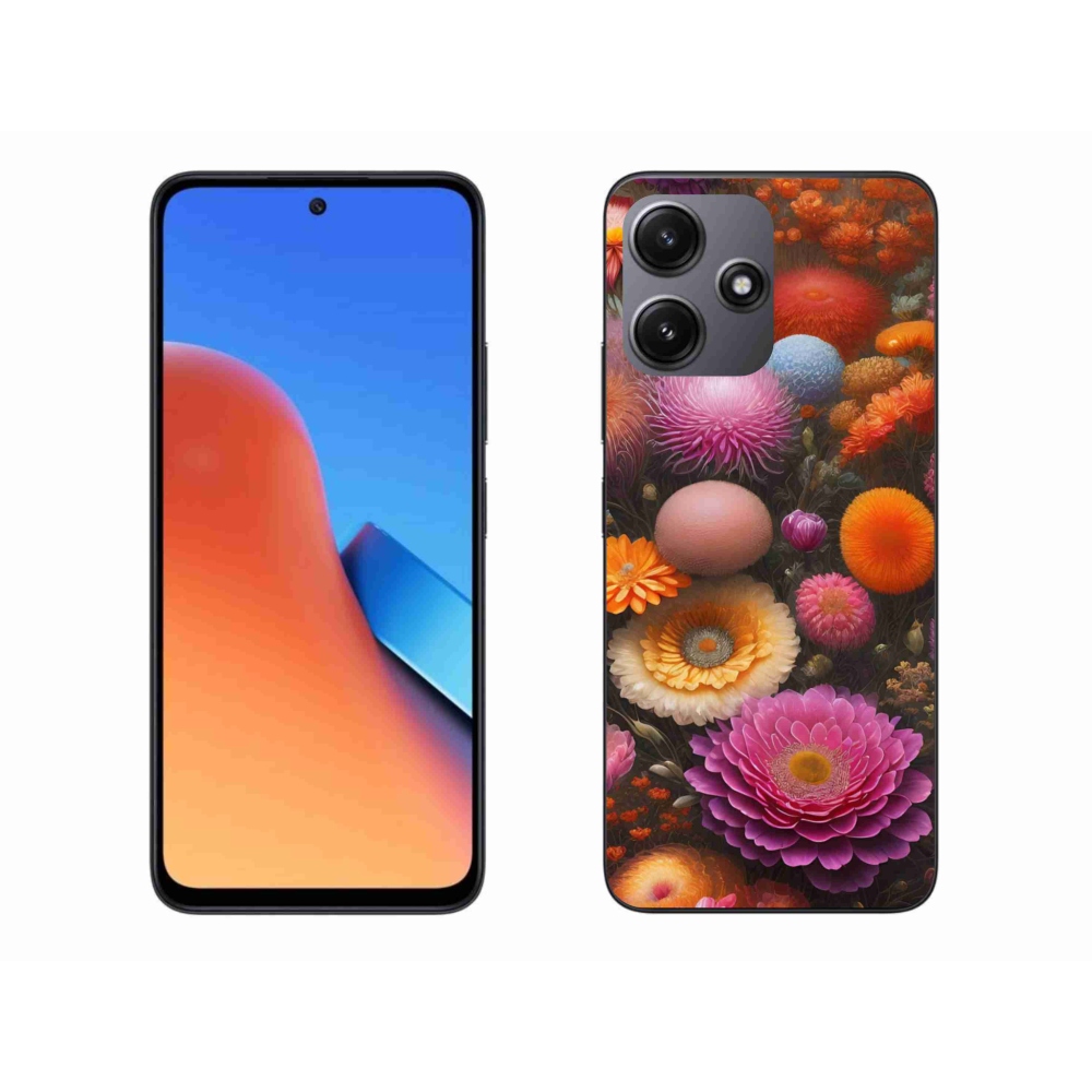 Gelový kryt mmCase na Xiaomi Redmi 12 5G - květinová kompozice