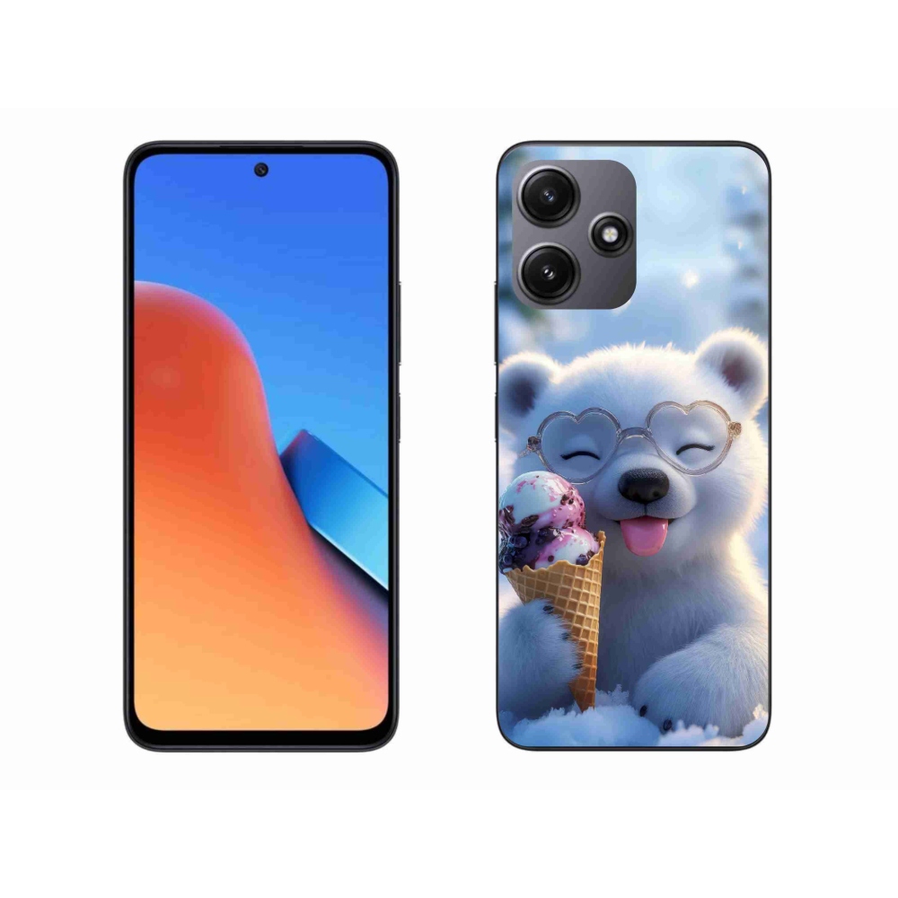 Gelový kryt mmCase na Xiaomi Redmi 12 5G - medvídek se zmrzlinou