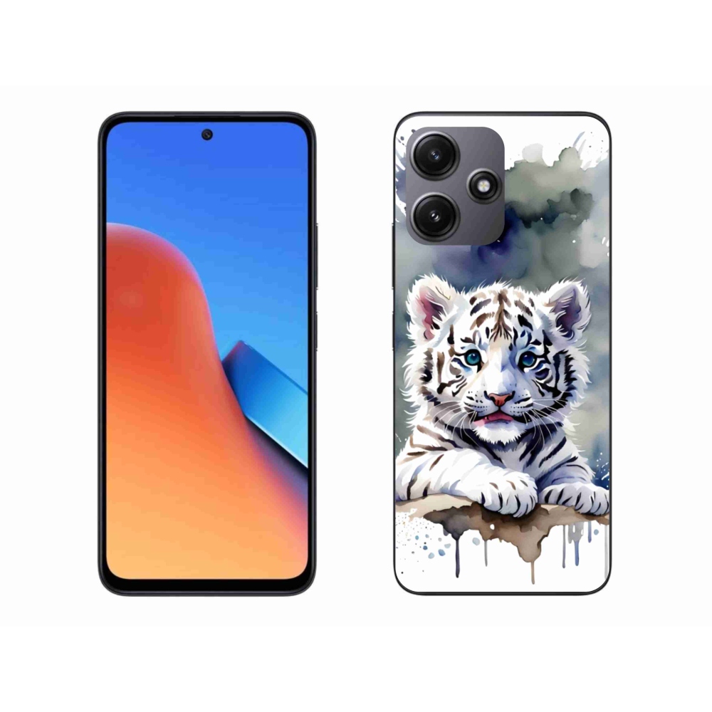 Gelový kryt mmCase na Xiaomi Redmi 12 5G - mládě bílého tygra