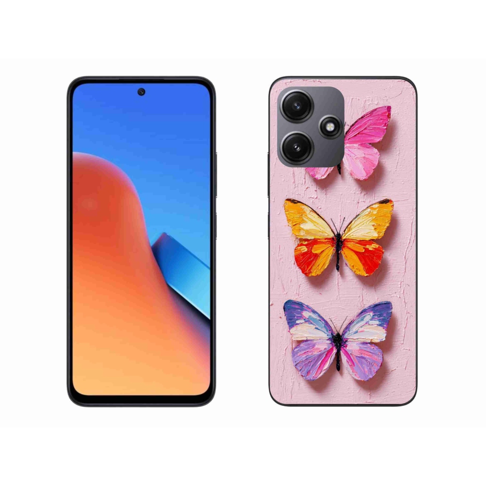 Gelový kryt mmCase na Xiaomi Redmi 12 5G - motýlí trojice
