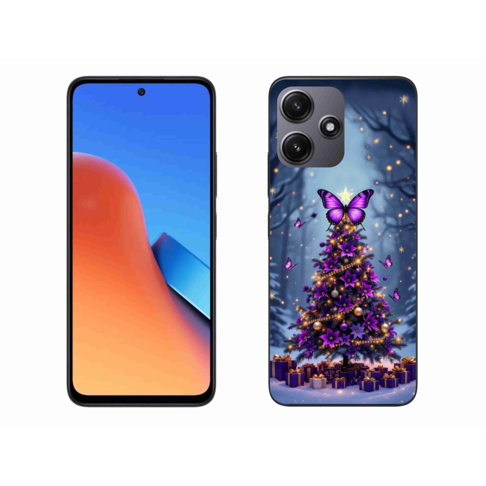 Gelový kryt mmCase na Xiaomi Redmi 12 5G - motýlí vánoční stromek