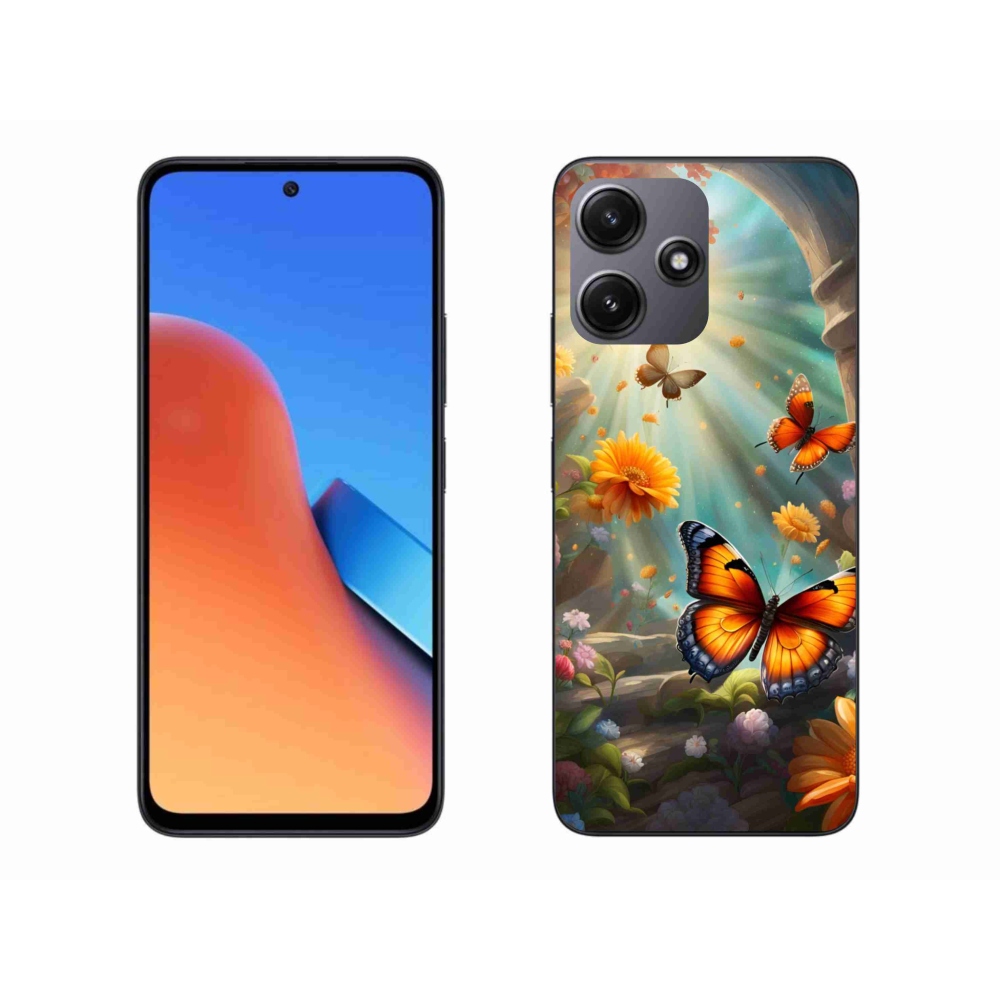 Gelový kryt mmCase na Xiaomi Redmi 12 5G - motýlí zahrada 2