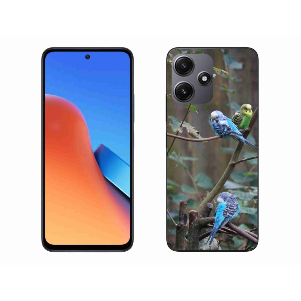 Gelový kryt mmCase na Xiaomi Redmi 12 5G - papoušci na větvi