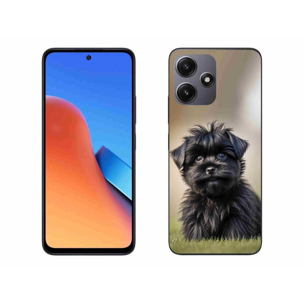 Gelový kryt mmCase na Xiaomi Redmi 12 5G - roztomilý černý pejsek