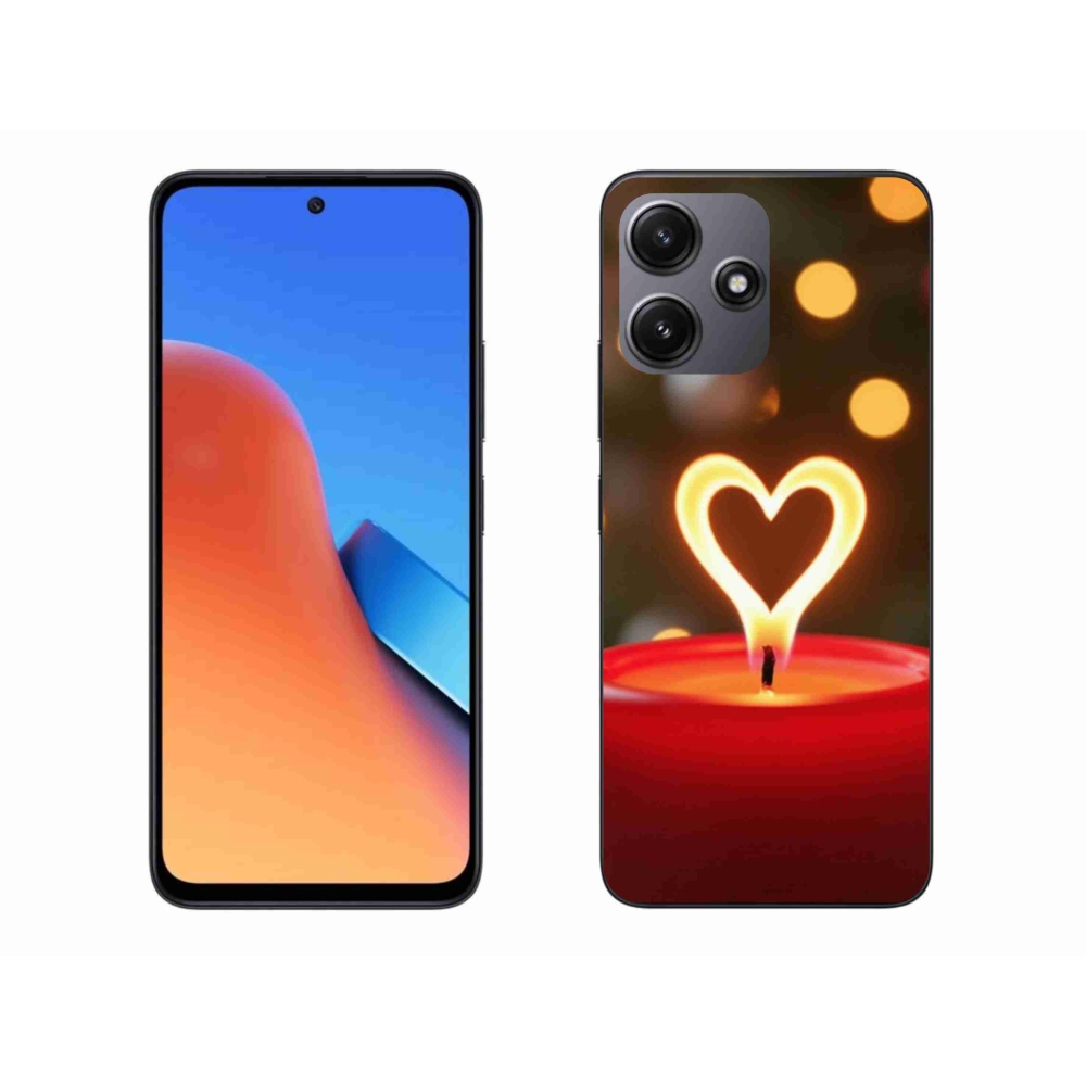 Gelový kryt mmCase na Xiaomi Redmi 12 5G - srdce z plamene
