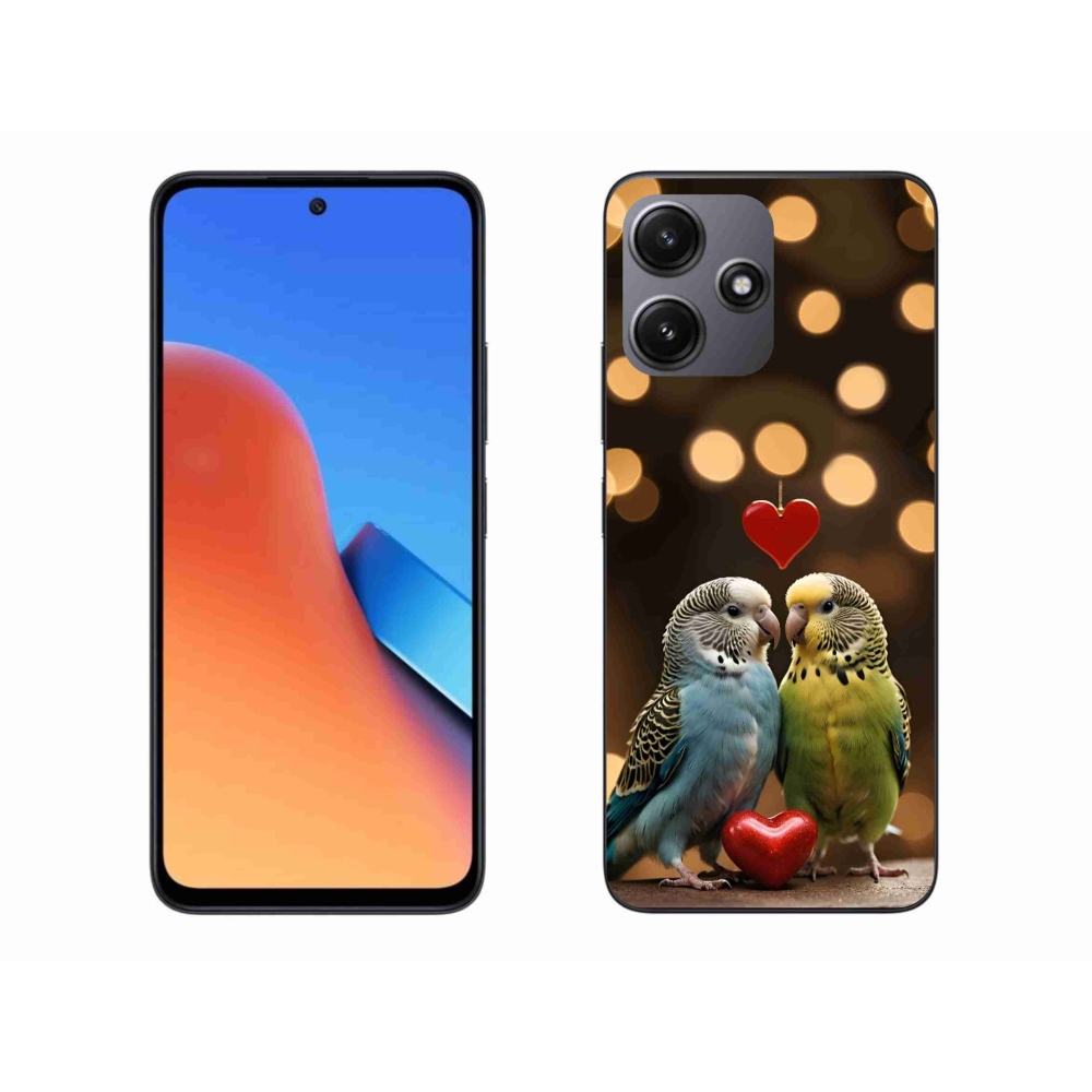 Gelový kryt mmCase na Xiaomi Redmi 12 5G - zamilovaní papoušci
