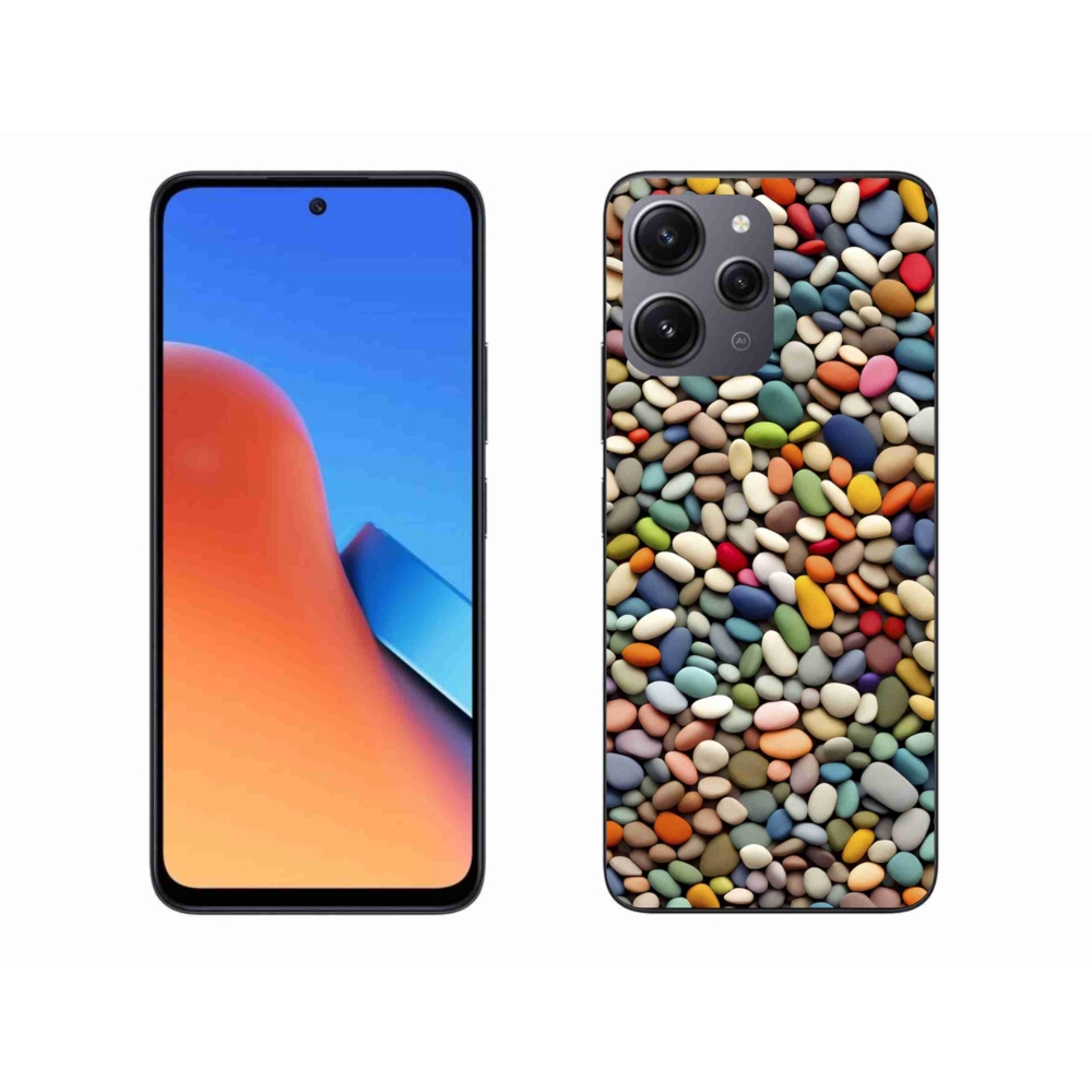 Gelový kryt mmCase na Xiaomi Redmi 12 - barevné kamínky 2