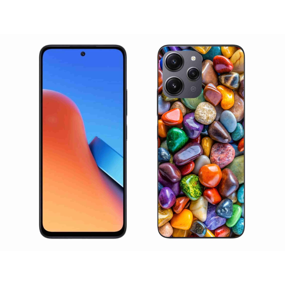 Gelový kryt mmCase na Xiaomi Redmi 12 - barevné kamínky