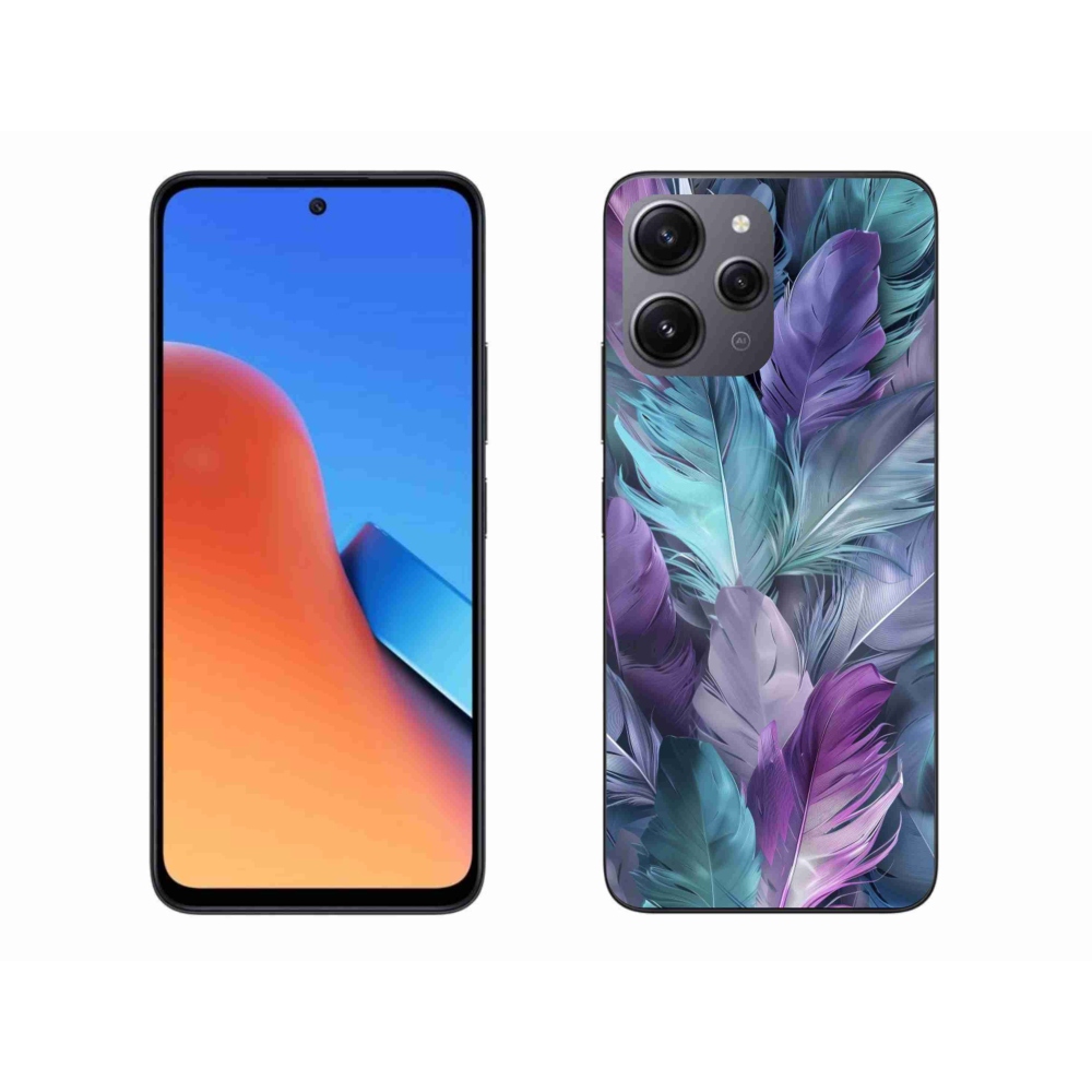 Gelový kryt mmCase na Xiaomi Redmi 12 - barevné peří 2