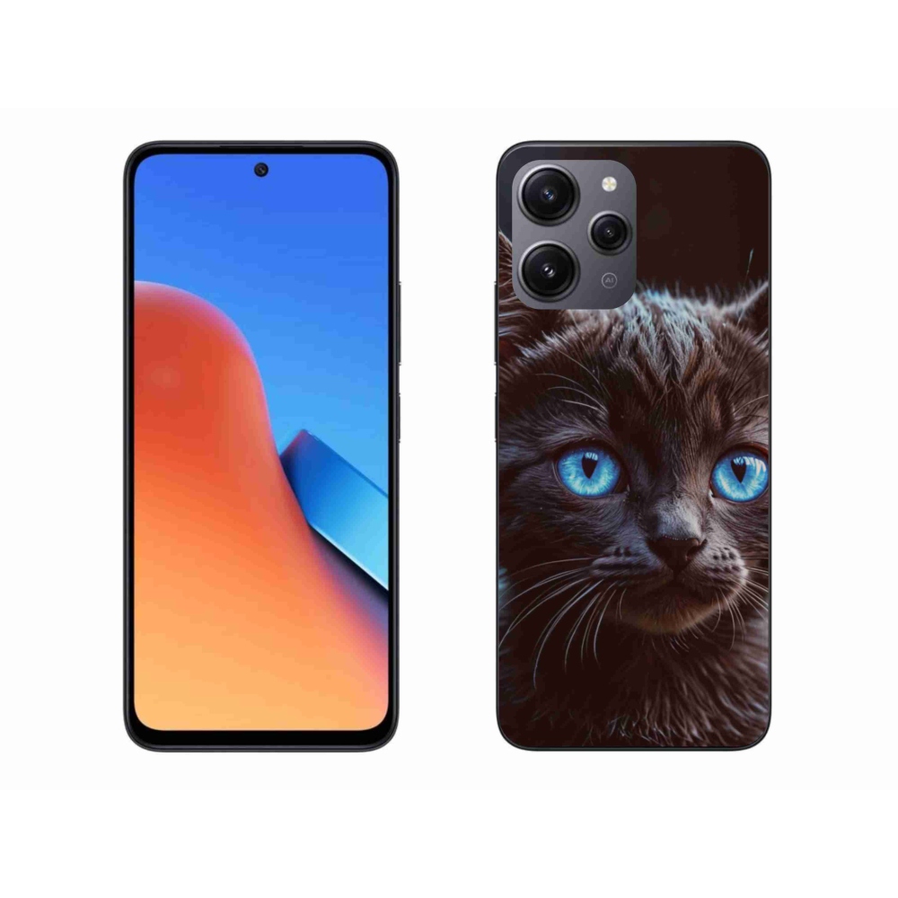 Gelový kryt mmCase na Xiaomi Redmi 12 - černé kotě 2