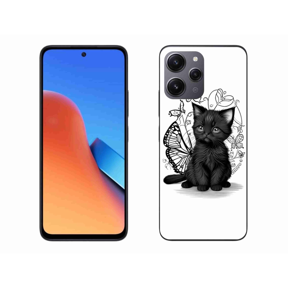 Gelový kryt mmCase na Xiaomi Redmi 12 - černé kotě