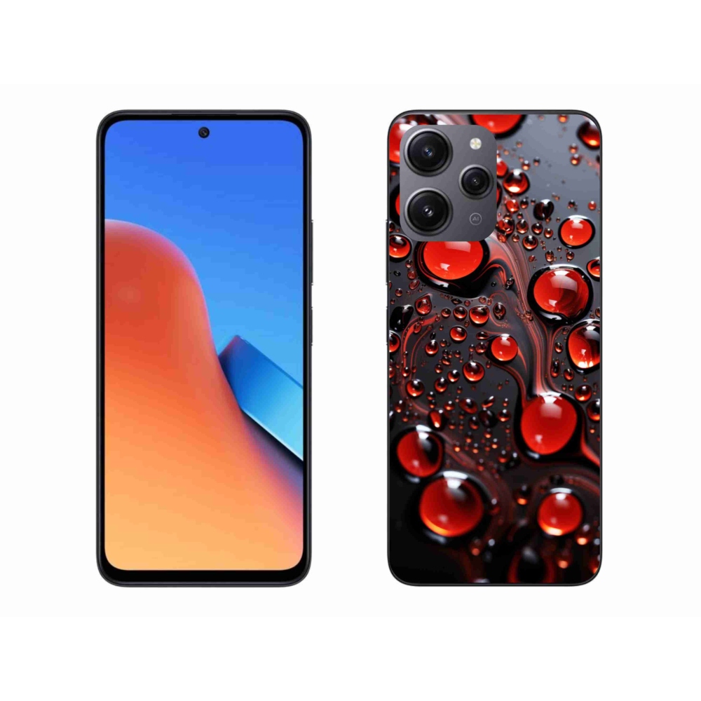 Gelový kryt mmCase na Xiaomi Redmi 12 - červené kapky 2