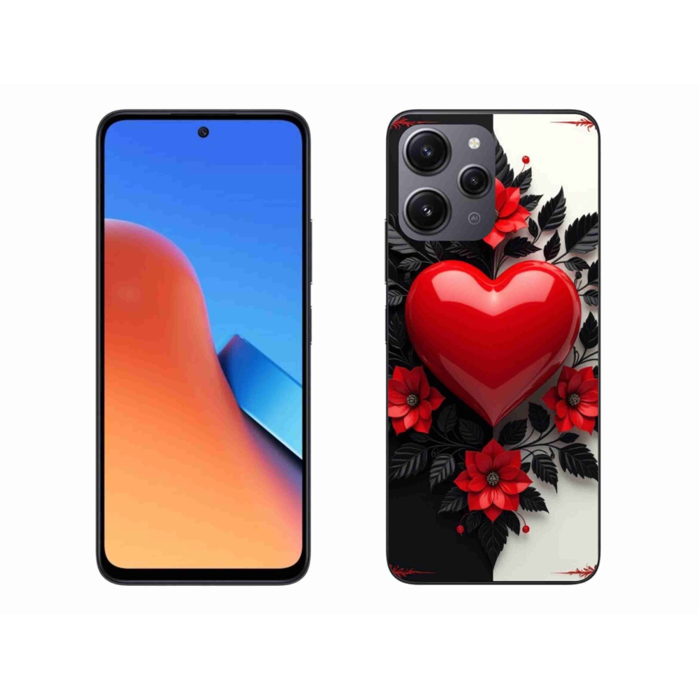 Gelový kryt mmCase na Xiaomi Redmi 12 - červené srdce