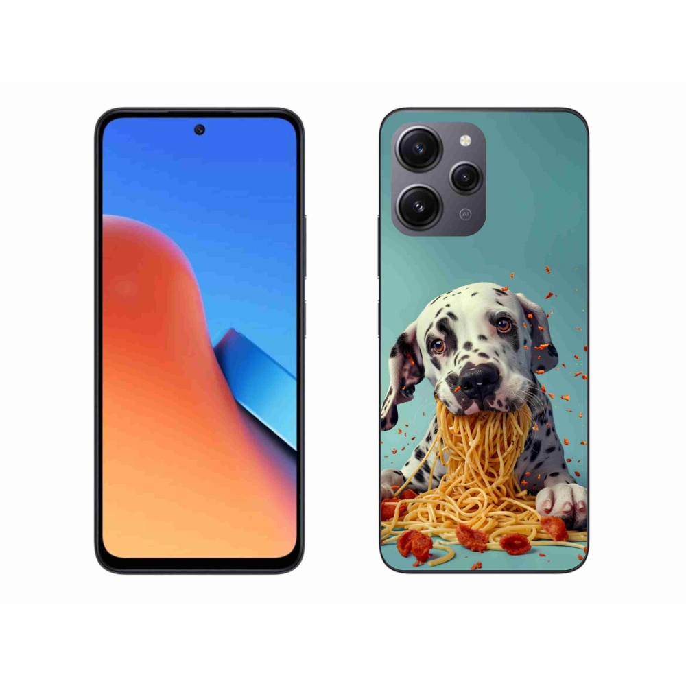 Gelový kryt mmCase na Xiaomi Redmi 12 - dalmatin a špagety