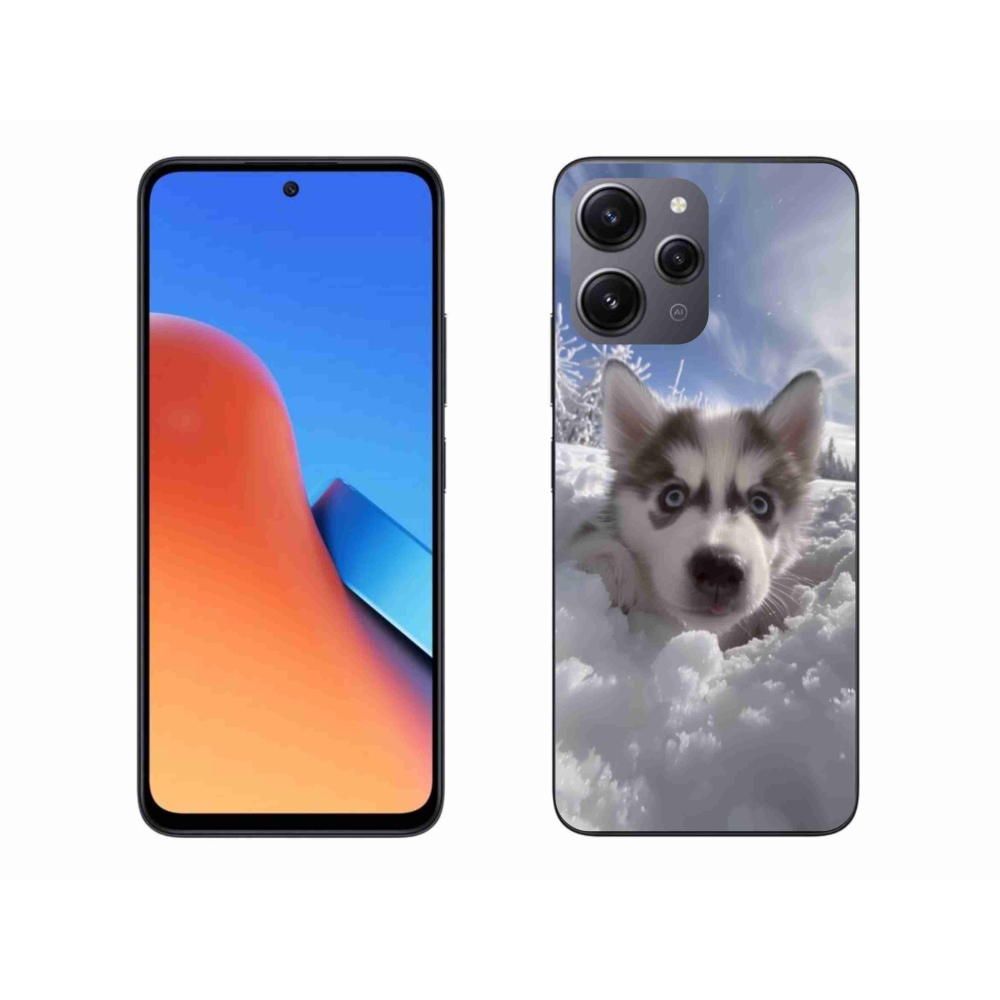 Gelový kryt mmCase na Xiaomi Redmi 12 - husky ve sněhu