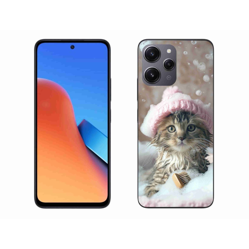 Gelový kryt mmCase na Xiaomi Redmi 12 - kotě a koupel