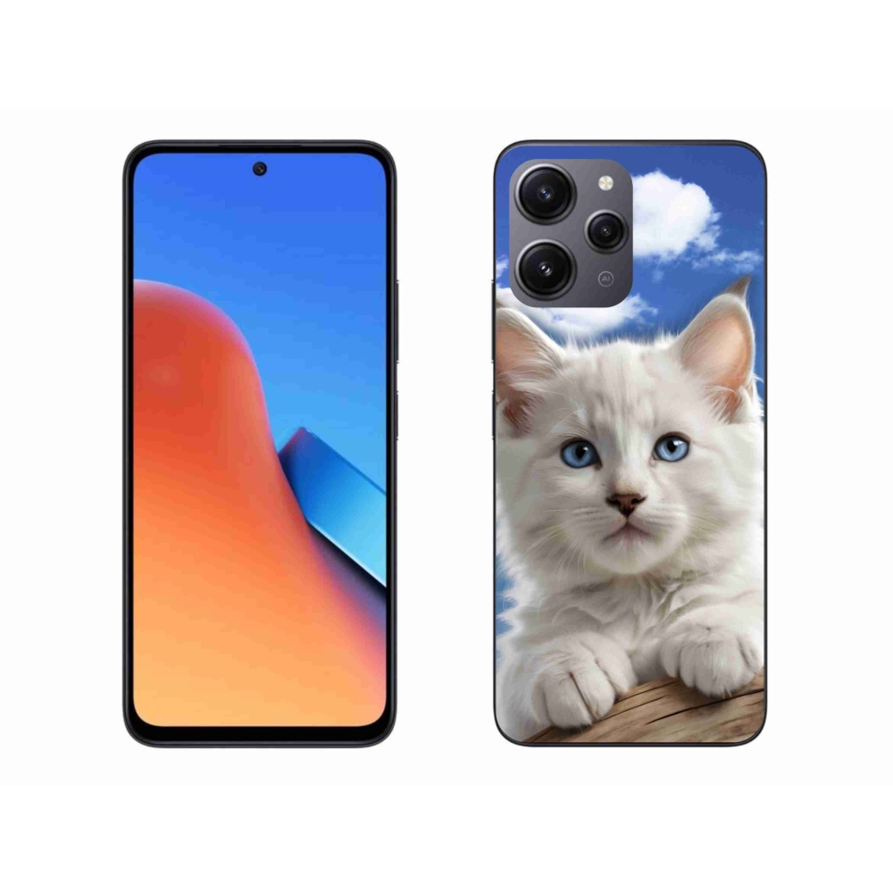 Gelový kryt mmCase na Xiaomi Redmi 12 - kotě a oblaka