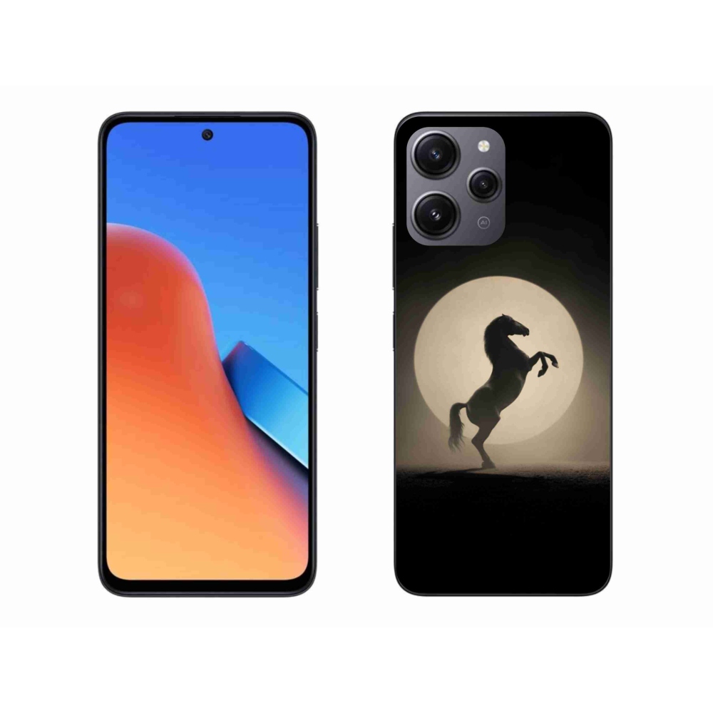 Gelový kryt mmCase na Xiaomi Redmi 12 - kůň v siluetě