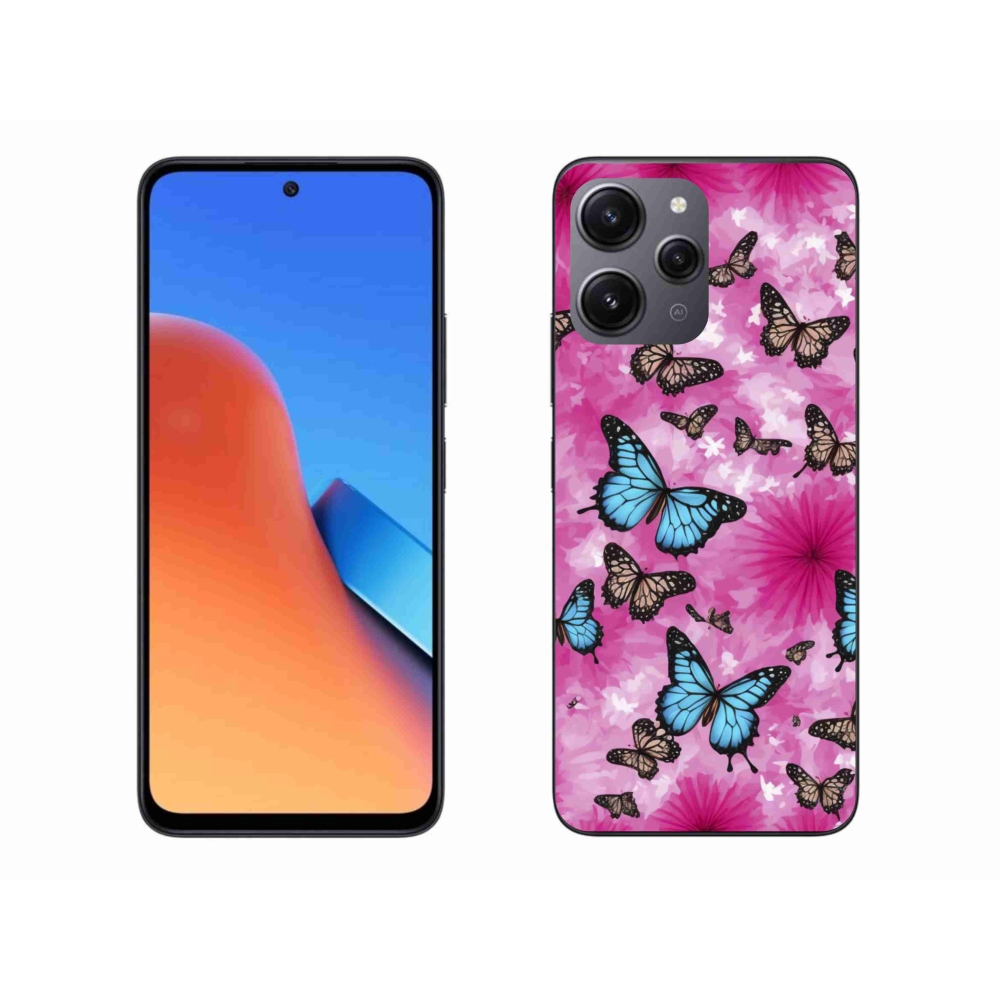 Gelový kryt mmCase na Xiaomi Redmi 12 - motýlí zahrada