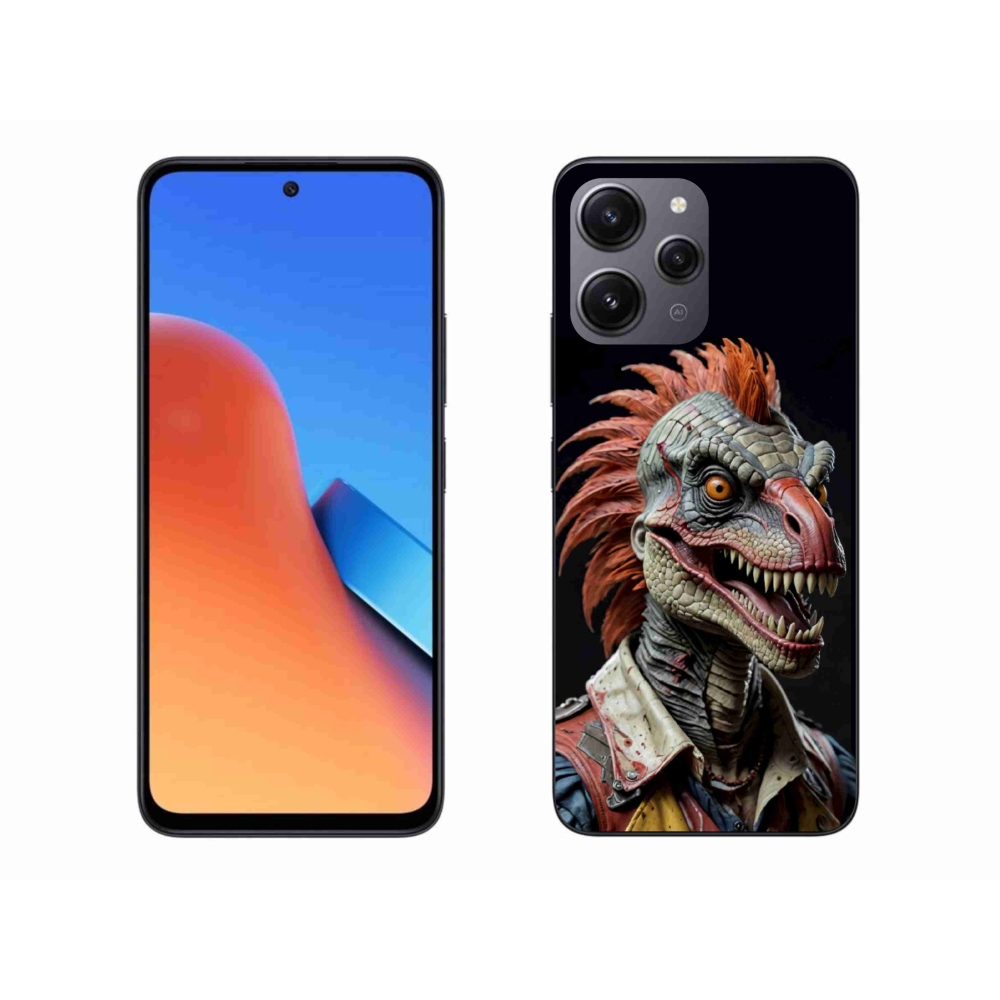 Gelový kryt mmCase na Xiaomi Redmi 12 - punk dinosaurus