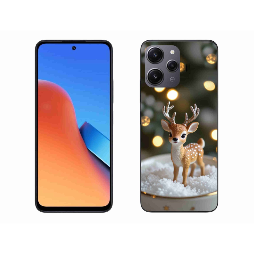 Gelový kryt mmCase na Xiaomi Redmi 12 - roztomilý vánoční jelen