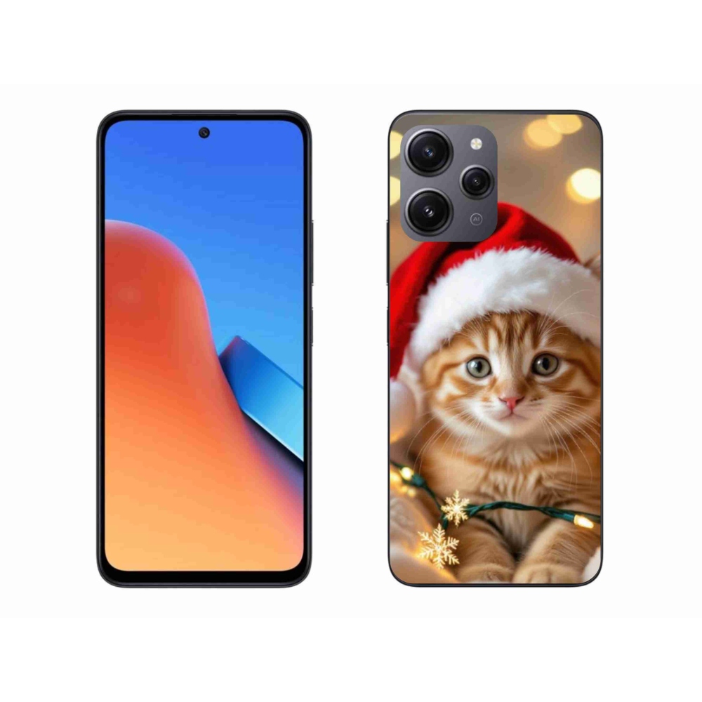 Gelový kryt mmCase na Xiaomi Redmi 12 - vánoční kotě