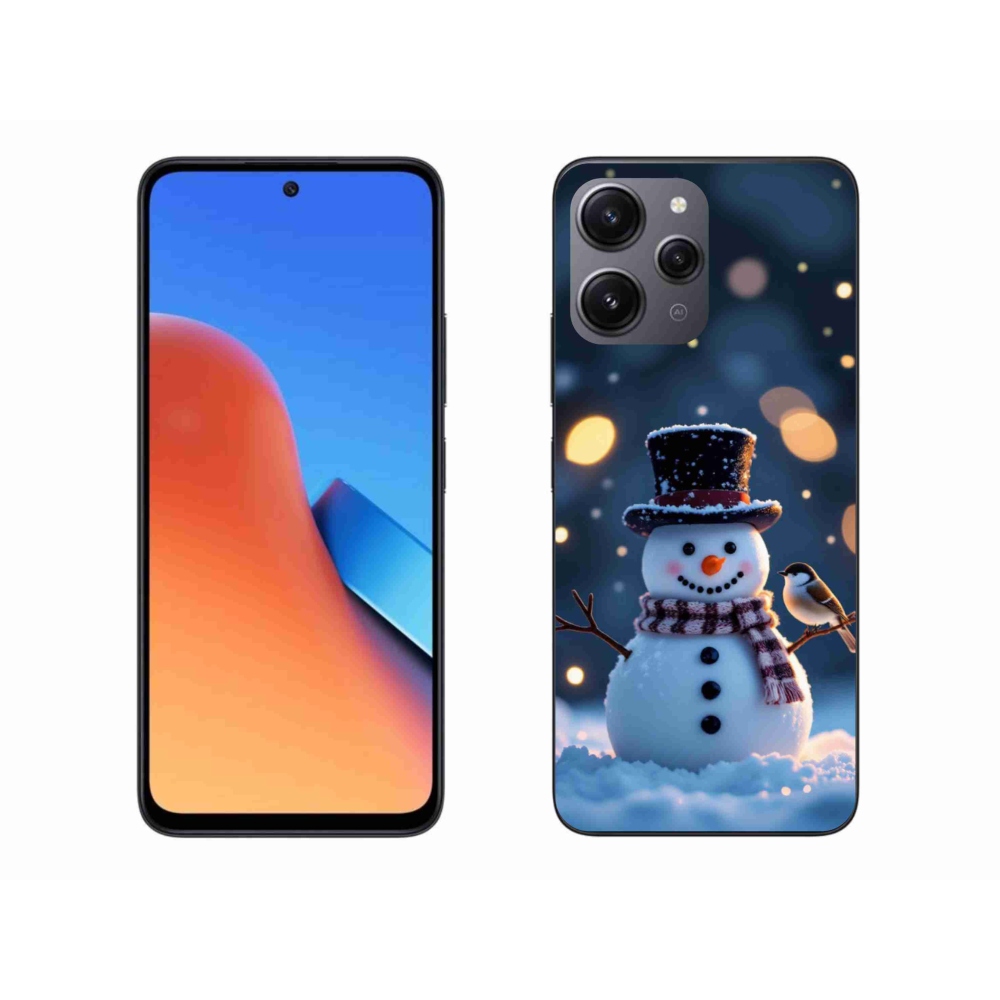 Gelový kryt mmCase na Xiaomi Redmi 12 - vánoční sněhulák