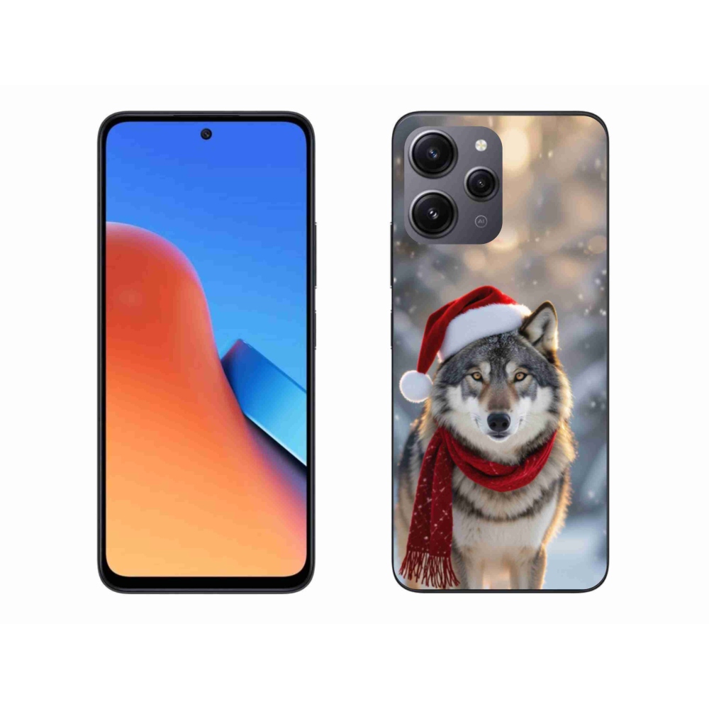 Gelový kryt mmCase na Xiaomi Redmi 12 - vánoční vlk