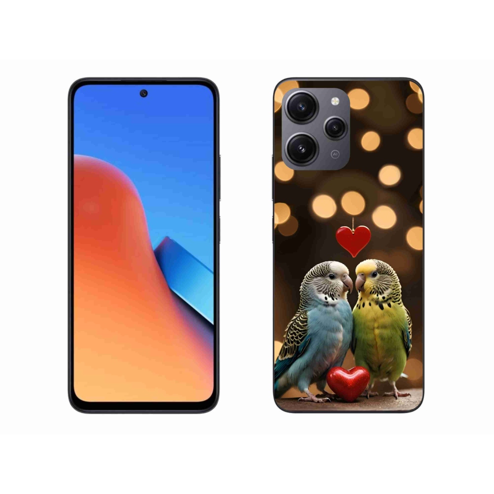 Gelový kryt mmCase na Xiaomi Redmi 12 - zamilovaní papoušci