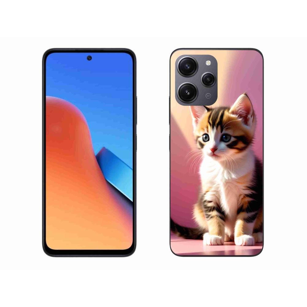 Gelový kryt mmCase na Xiaomi Redmi 12 - zvědavé kotě 2