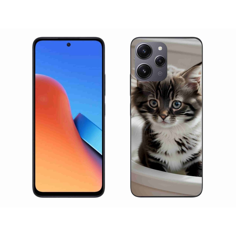 Gelový kryt mmCase na Xiaomi Redmi 12 - zvědavé kotě