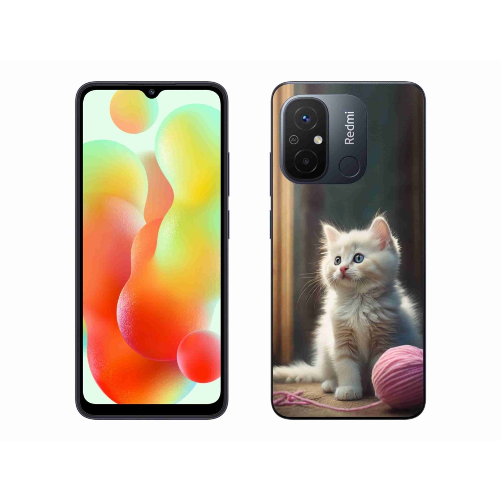 Gelový kryt mmCase na Xiaomi Redmi 12C - bílé kotě 2
